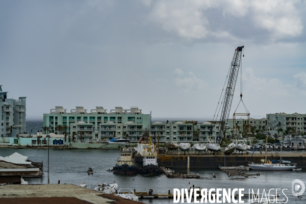 Dégats après le passage de l ouragan Irma à St-Martin