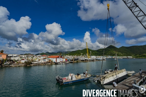 Epaves de bateaux coulés lors du passage d Irma