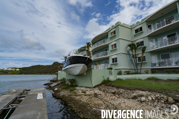 Dégats après le passage de l ouragan Irma à St-Martin