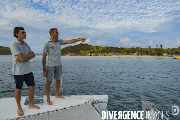 Franck Roncuzzi et Julien Chalifour du Parc naturel Marin de St-Martin