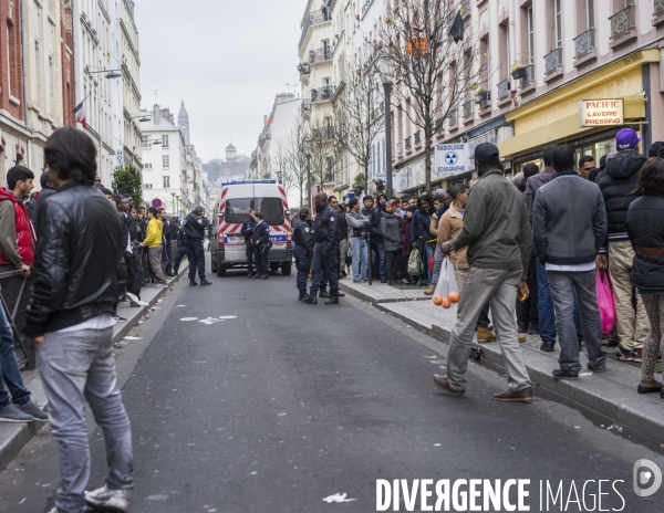 Tensions  devant les bureaux de France Terre d Asile rue Doudeauville