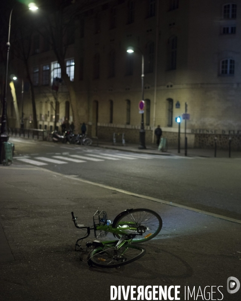 Gobee.bike cassé, abandonné