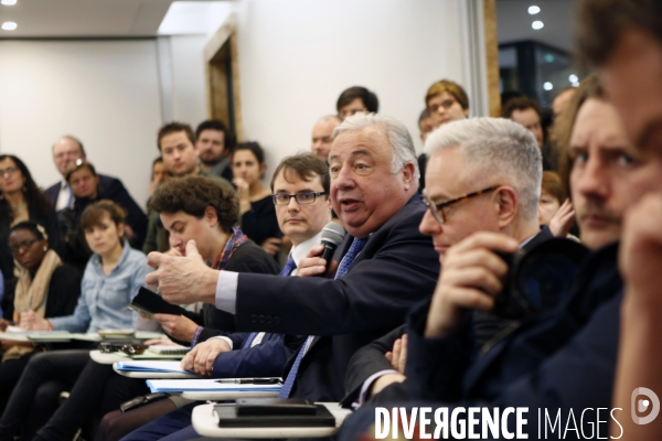 Conference de presse des presidents des conseils departementaux de petite et grande couronne d ILE de FRANCE contre le projet du GRAND PARIS.