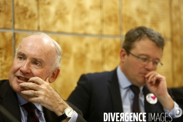 Conference de presse des presidents des conseils departementaux de petite et grande couronne d ILE de FRANCE contre le projet du GRAND PARIS.