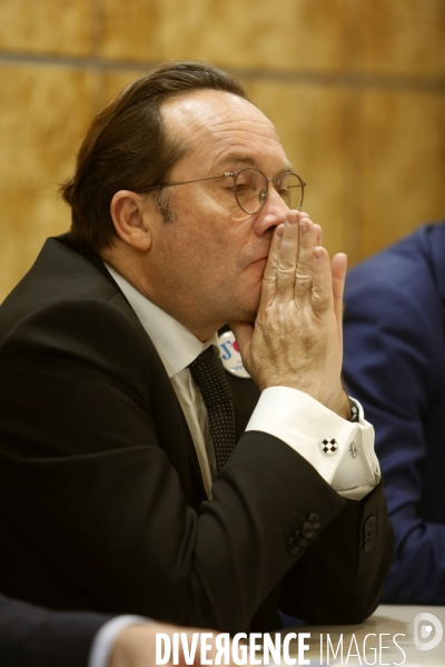 Conference de presse des presidents des conseils departementaux de petite et grande couronne d ILE de FRANCE contre le projet du GRAND PARIS.