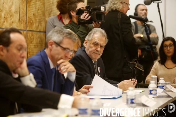 Conference de presse des presidents des conseils departementaux de petite et grande couronne d ILE de FRANCE contre le projet du GRAND PARIS.