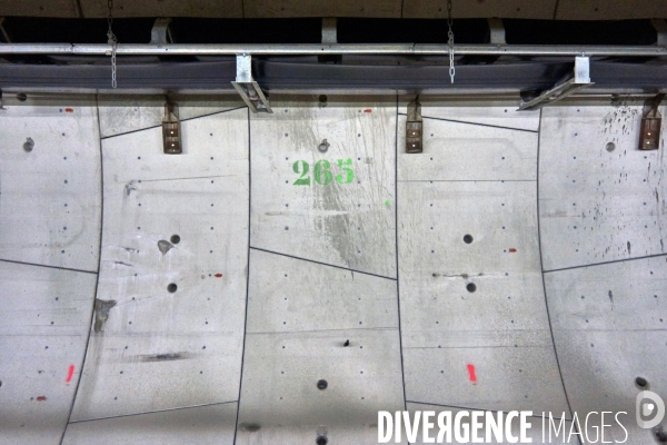 Chantier souterrain de prolongation de la Ligne 14 du métro parisien vers Clichy, le 21/12/2017.