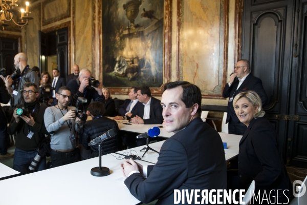 Conférence de presse de Marine LE PEN et Nicolas BAY.