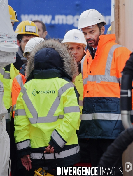 Edouard Philippe en visite sur le chantier du métro du Grand Paris