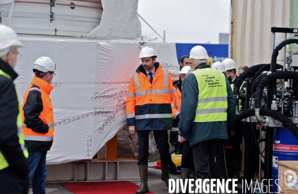 Edouard Philippe en visite sur le chantier du métro du Grand Paris