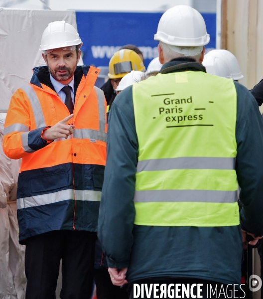 Edouard Philippe en visite sur le chantier du métro du Grand Paris