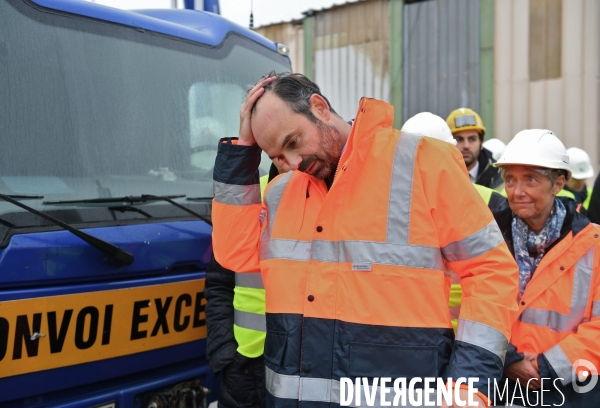 Edouard Philippe en visite sur le chantier du métro du Grand Paris