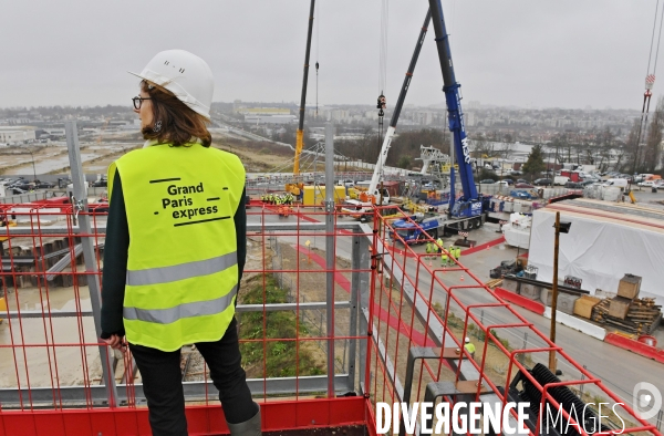Edouard Philippe en visite sur le chantier du métro du Grand Paris