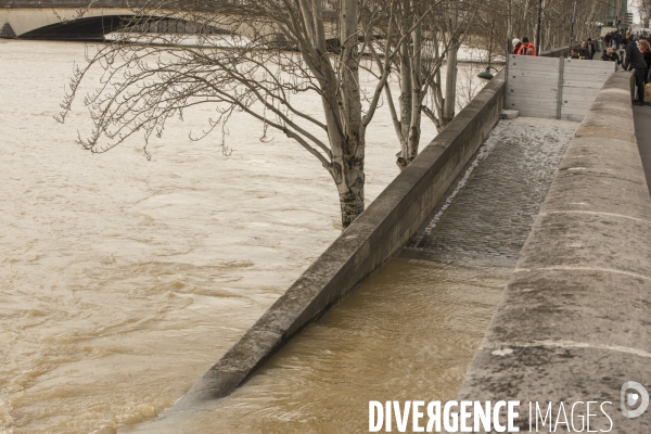 La seine en crue a paris