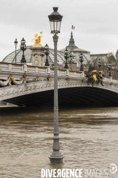 La seine en crue a paris