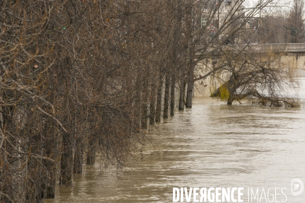 La seine en crue a paris
