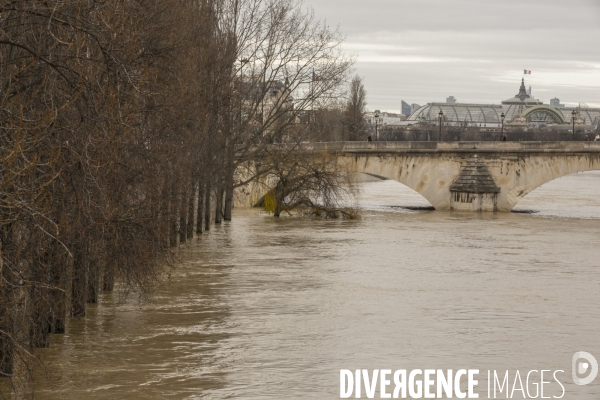 La seine en crue a paris