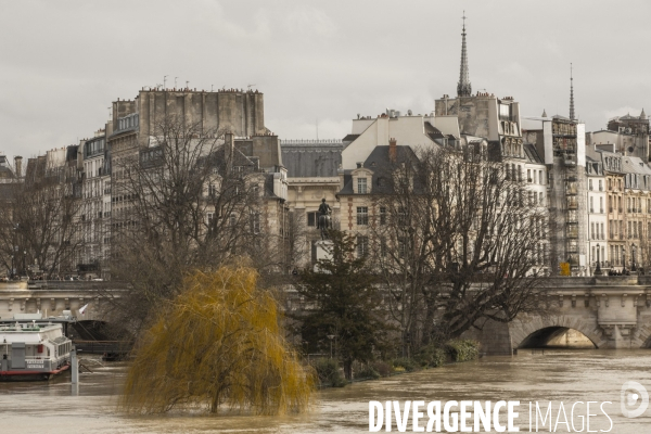 La seine en crue a paris