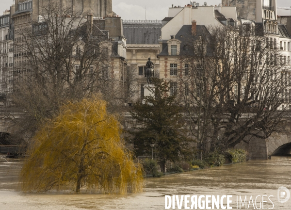 La seine en crue a paris