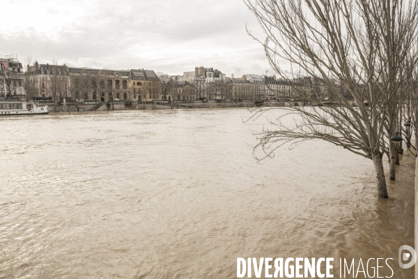 La seine en crue a paris