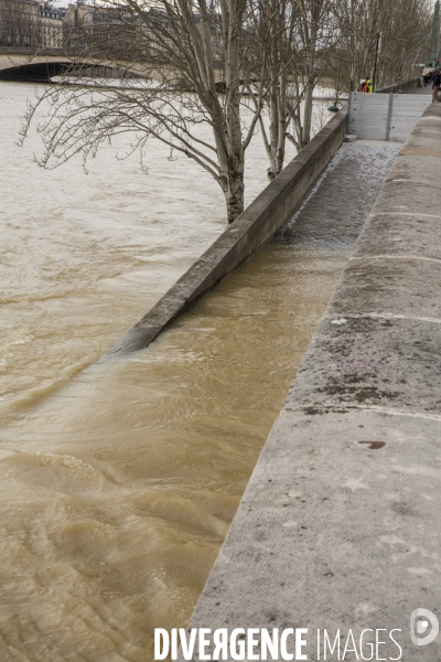 La seine en crue a paris