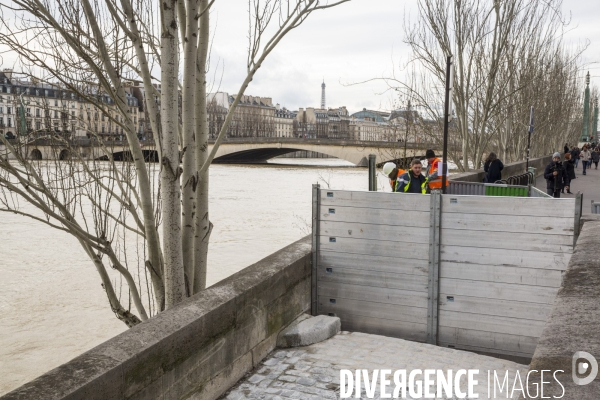 La seine en crue a paris