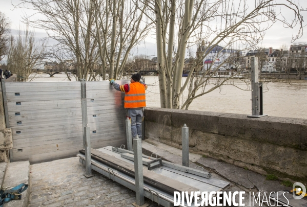 La seine en crue a paris