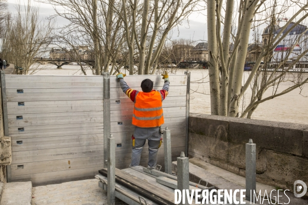 La seine en crue a paris