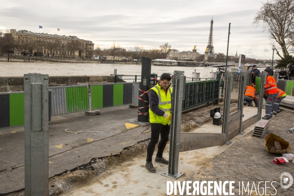 La seine en crue a paris