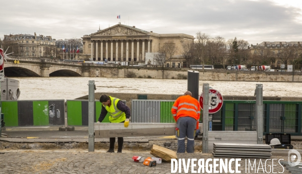 La seine en crue a paris