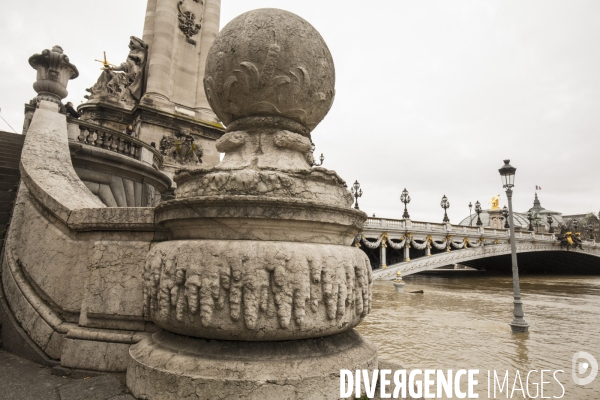 La seine en crue a paris