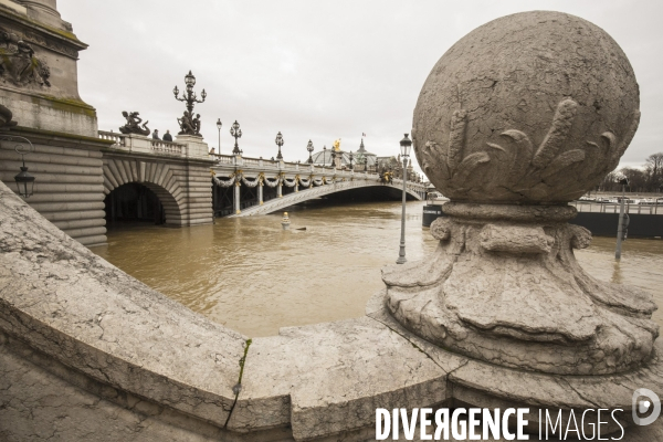 La seine en crue a paris