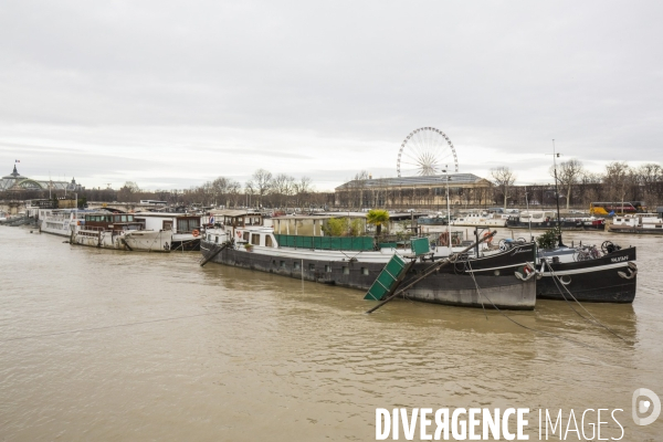 La seine en crue a paris