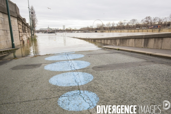 La seine en crue a paris