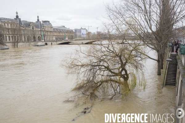 La seine en crue a paris