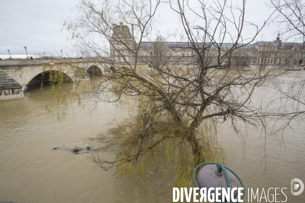 La seine en crue a paris