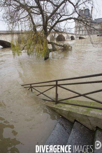 La seine en crue a paris