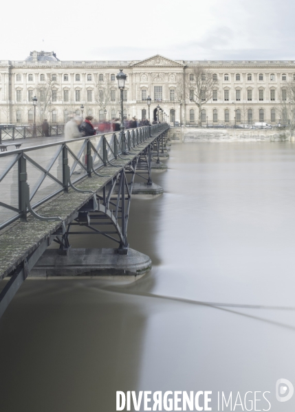 Une évocation de la crue de la Seine à Paris, janvier 2018.