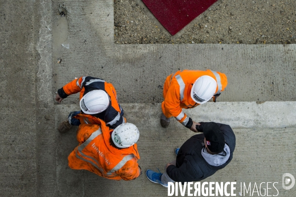 Visite du chantier de la ligne 15 sud du Grand Paris Express.