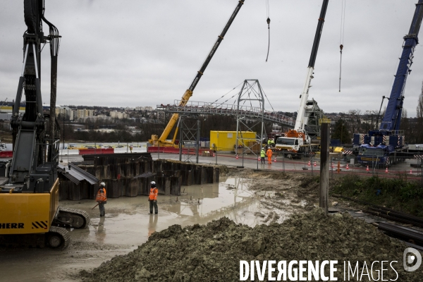 Visite du chantier de la ligne 15 sud du Grand Paris Express.