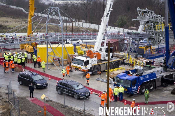 Visite du chantier de la ligne 15 sud du Grand Paris Express.