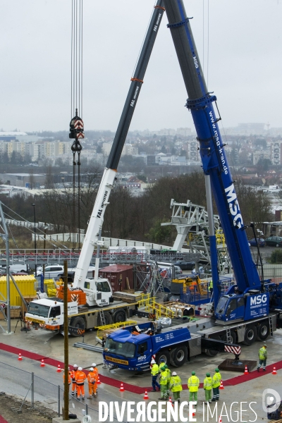 Visite du chantier de la ligne 15 sud du Grand Paris Express.