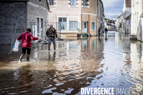 Inondations dans l Yonne, 24.01.2018