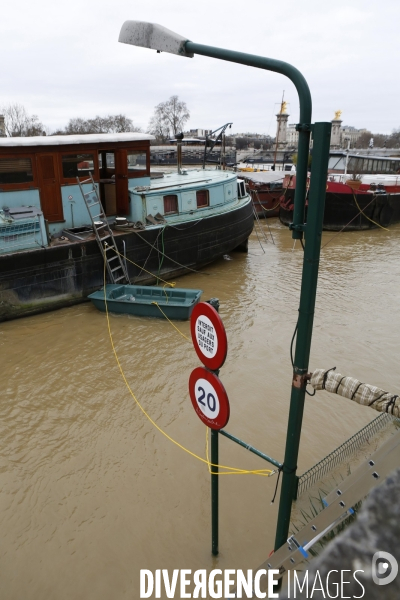 Crue de la Seine à Paris , hiver 2018