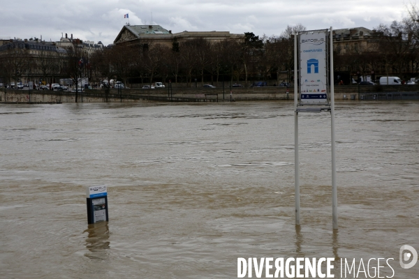Crue de la Seine à Paris , hiver 2018