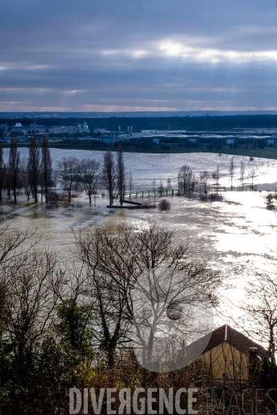 Inondation / Station d épuration / Achères