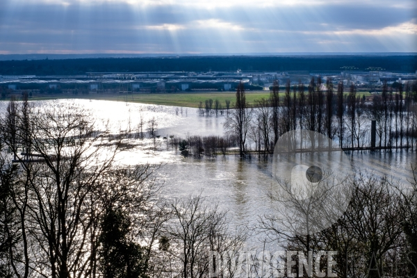 Inondation / Station d épuration / Achères