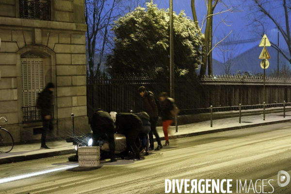 Accident de scooter sur la neige