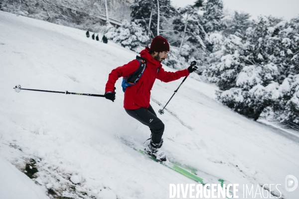 Chutes de neige et ski à Paris