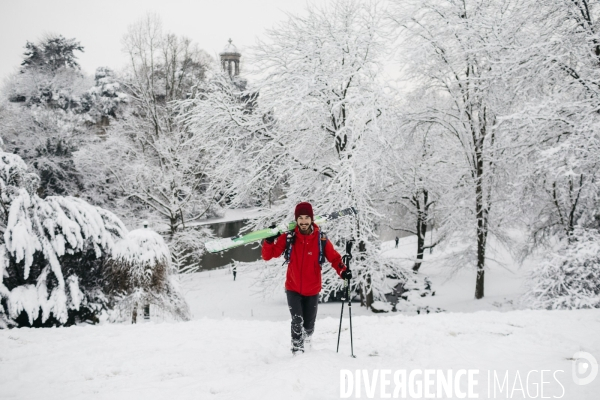 Chutes de neige et ski à Paris